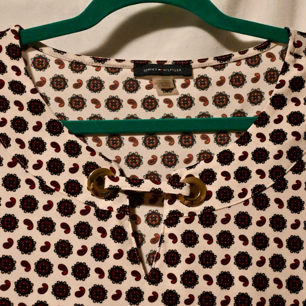 Tommy Hilfiger Floral Lace-Up Top